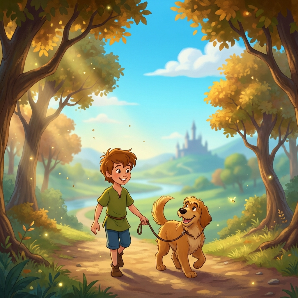 Disney Classic art style example showing a warm, hand-drawn animated look