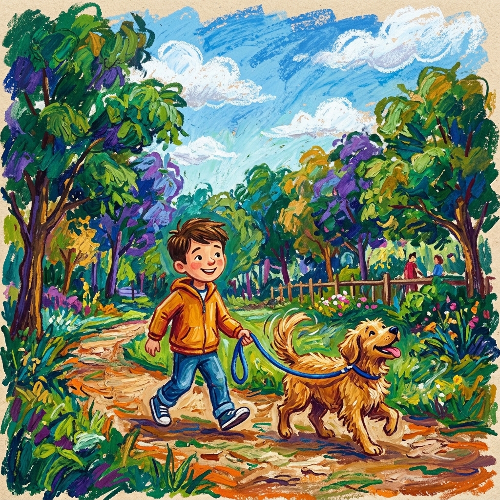 Oil Pastel art style example showing rich, textured strokes