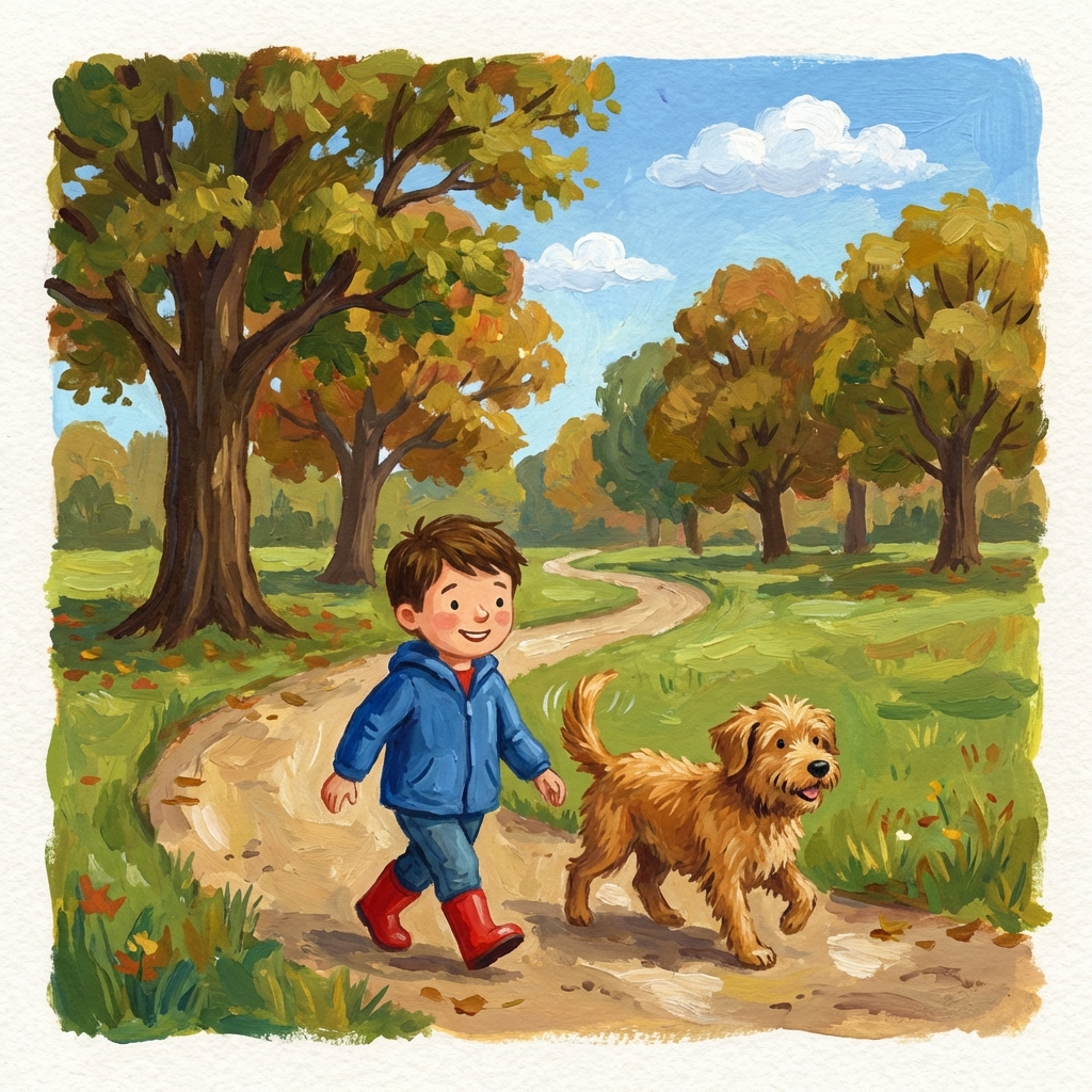 Storybook gouache style