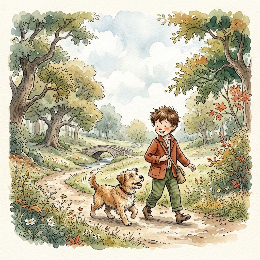 Watercolor art style example showing a soft, flowing painted illustration
